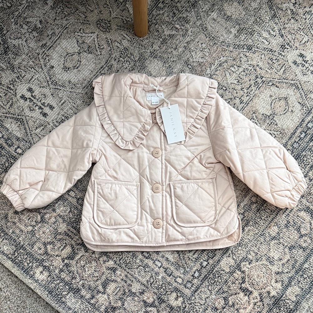 Jamie Kay Blush Quilted Kids Puffer Jacket